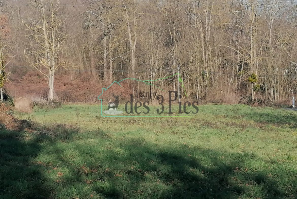 Terrain constructible et viabilisé de plus de 2400 m² à Mancioux 