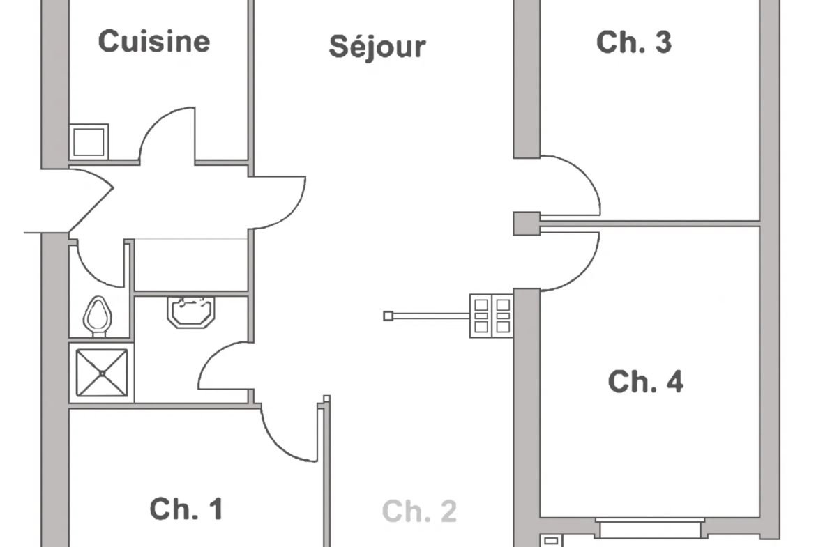 Bel appartement 4/5 pièces à vendre à Créteil, proche métro 