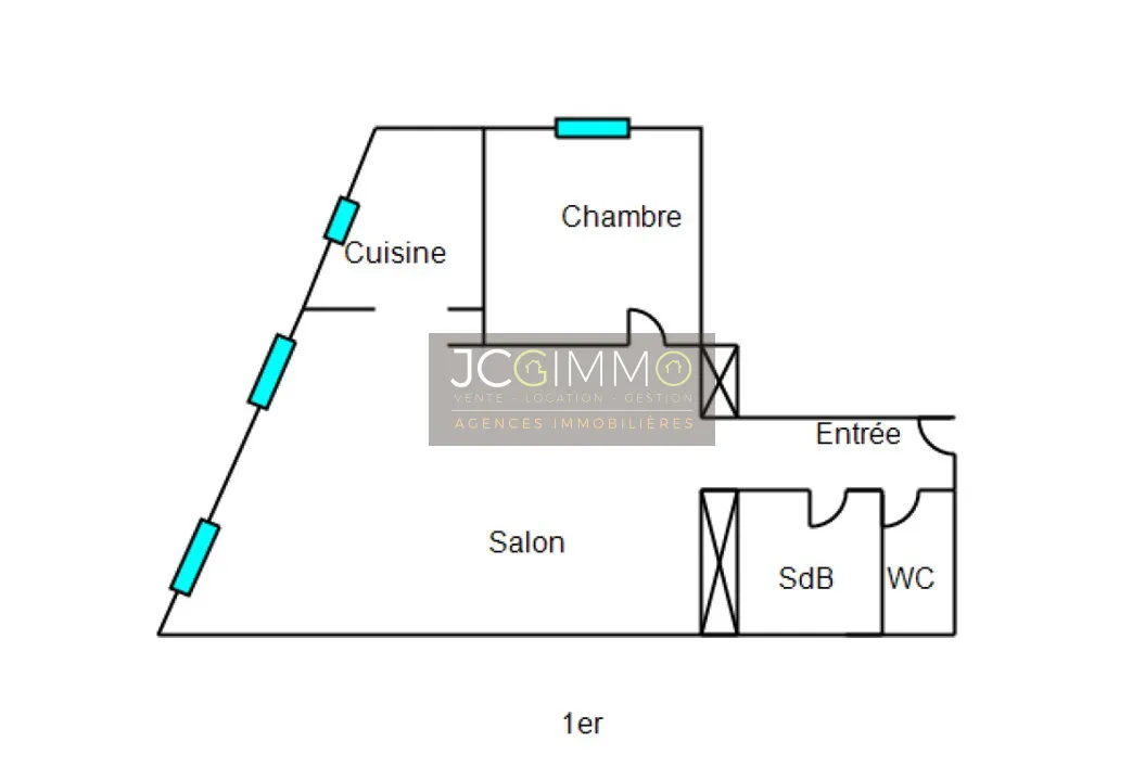 Appartement T2 46 m² au centre historique de Solliès-Toucas 