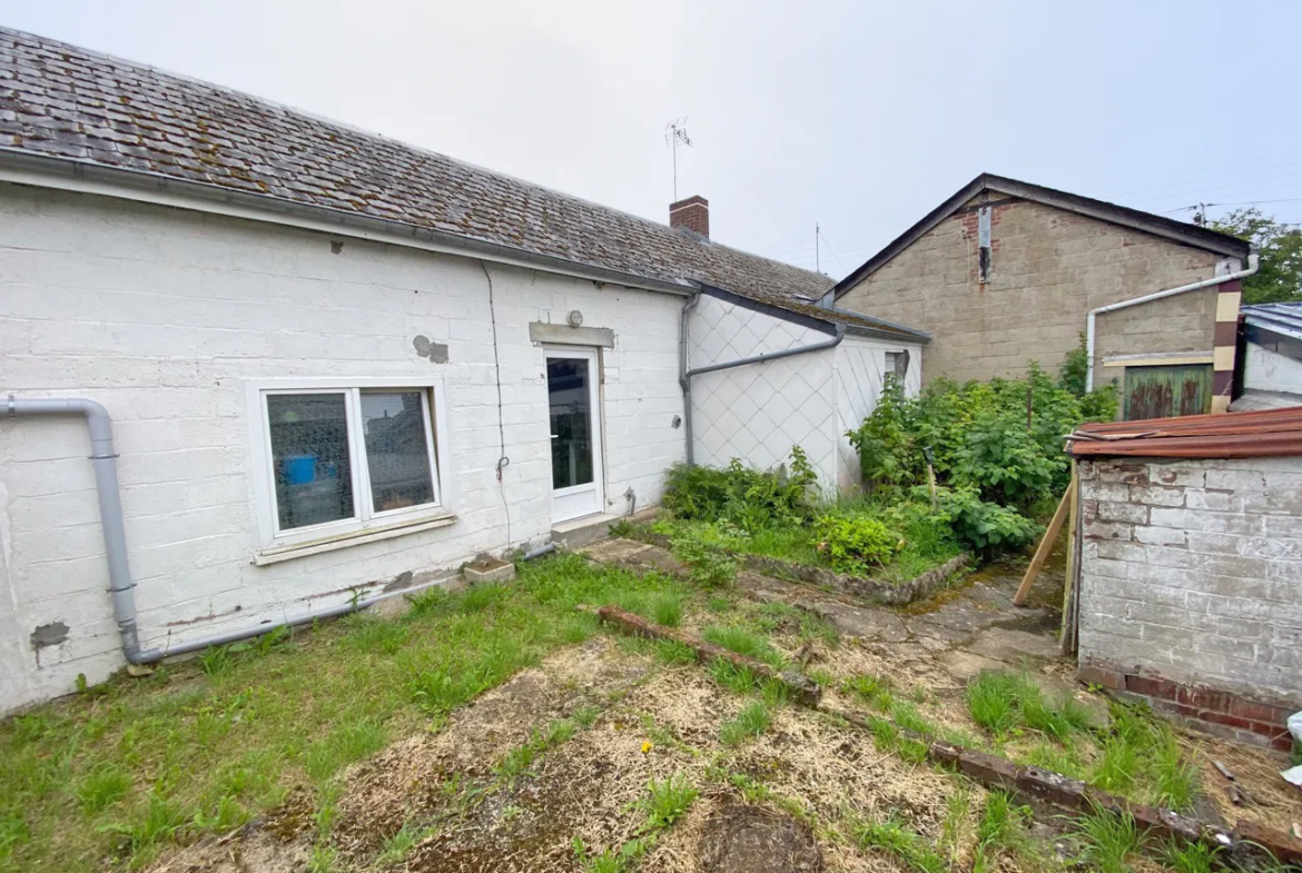 Maison de plain-pied à vendre à Jeumont avec terrain sud 