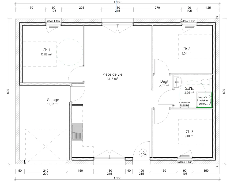 Terrain constructible à Billiers, 2 km des plages 