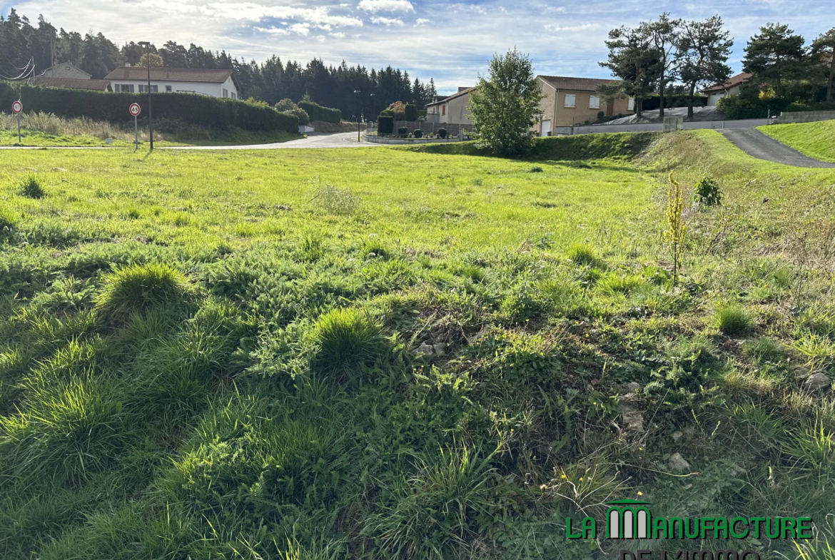 Terrain constructible de 1574 m² à Montfaucon-en-Velay 