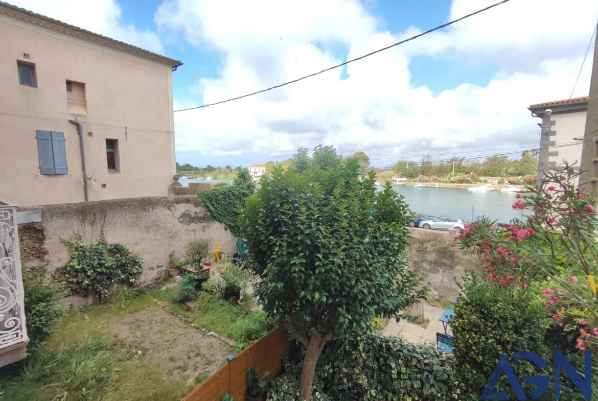 Appartement 3 pièces lumineux avec jardin et vue sur l'Hérault à Agde 