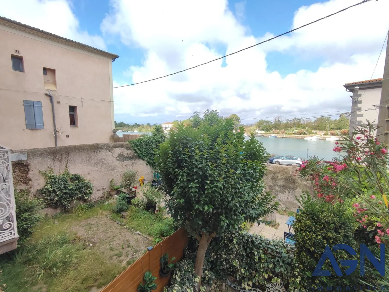 Appartement 3 pièces lumineux avec jardin et vue sur l'Hérault à Agde 