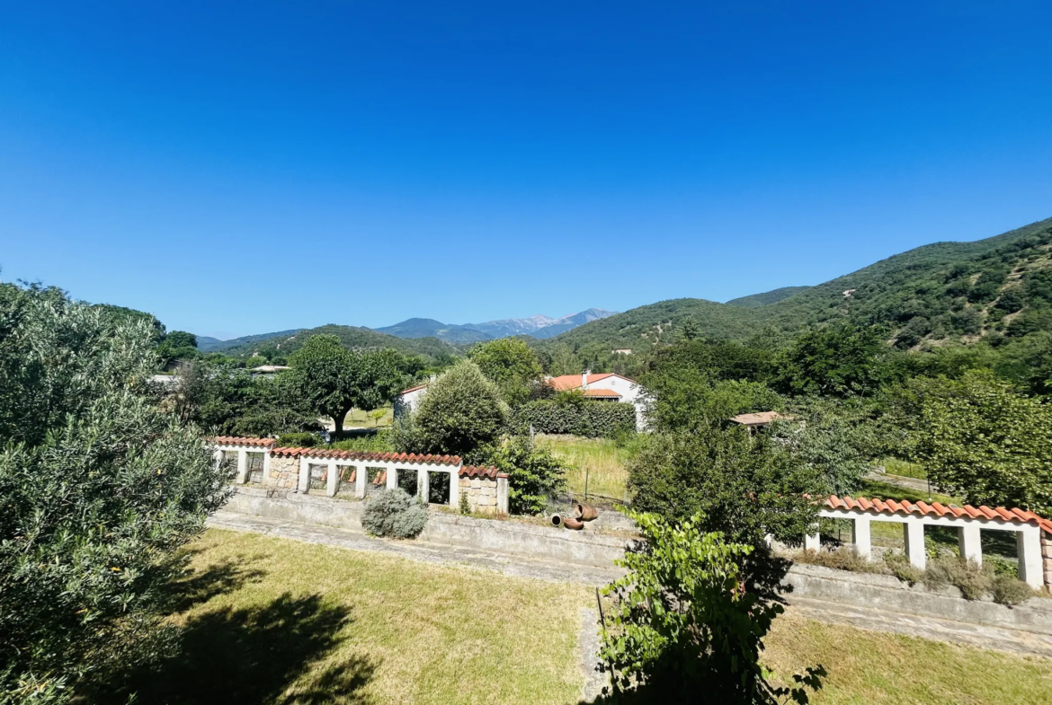 Maison familiale F5 à vendre à Arles sur Tech avec vues sur les montagnes 