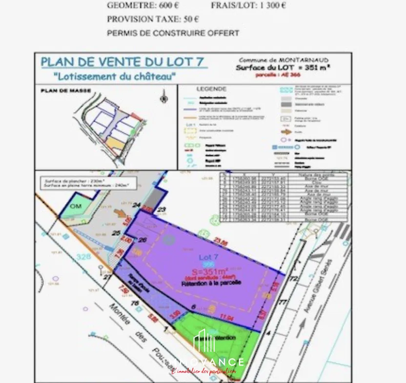 Terrain à bâtir de 351 m² à Montarnaud - Proche centre-ville 