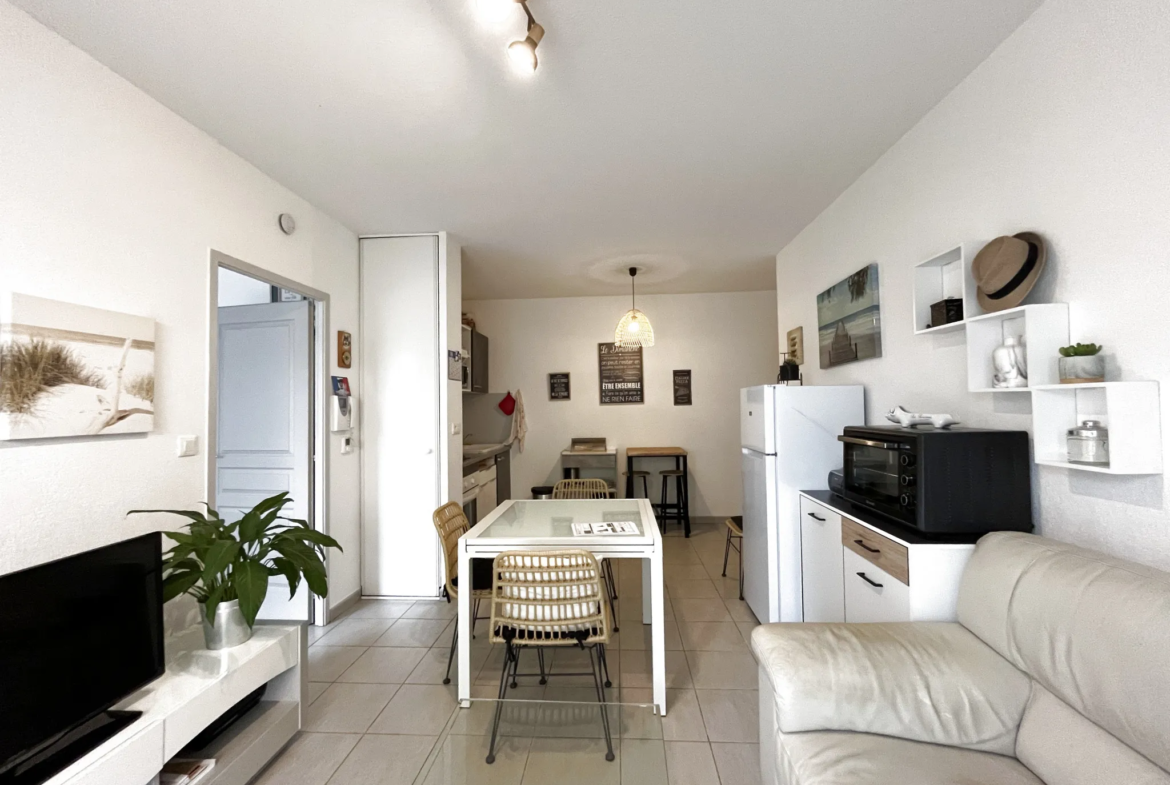 À vendre : Appartement T2 meublé avec jardin à Narbonne 