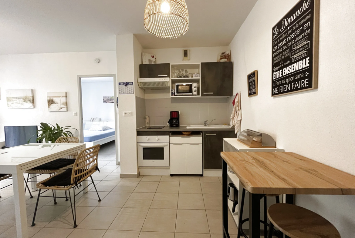 À vendre : Appartement T2 meublé avec jardin à Narbonne 