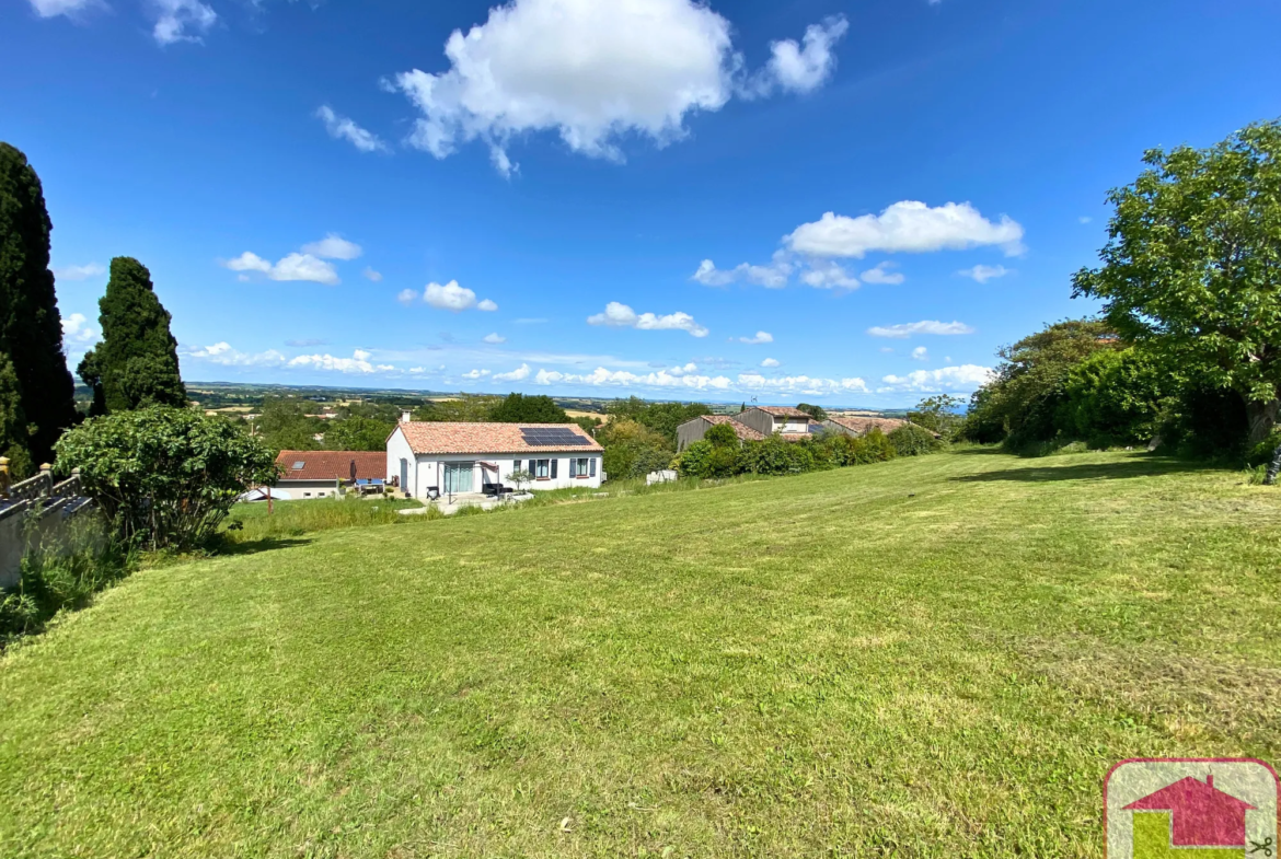 Terrain de 1076 m² à Caraman - Vue dégagée sur la Montagne Noire 