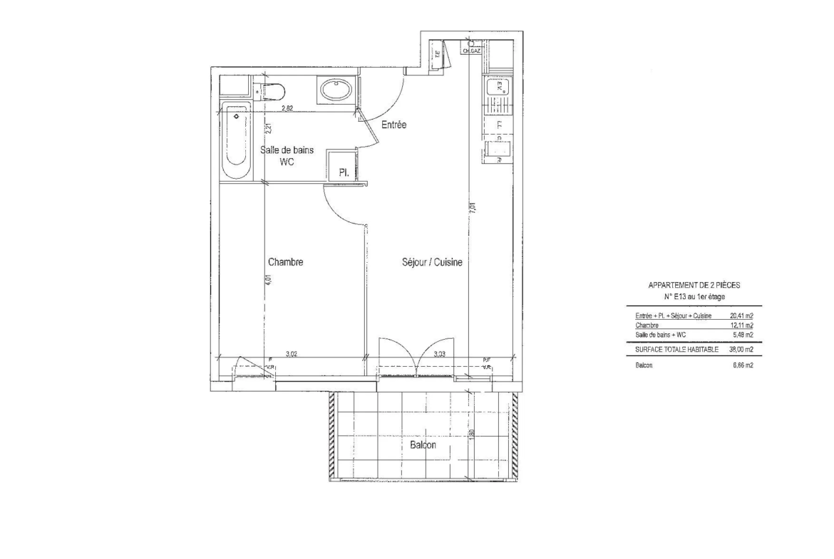 À vendre : Appartement T2 de 38.25 m² à Toulouse (31400) 