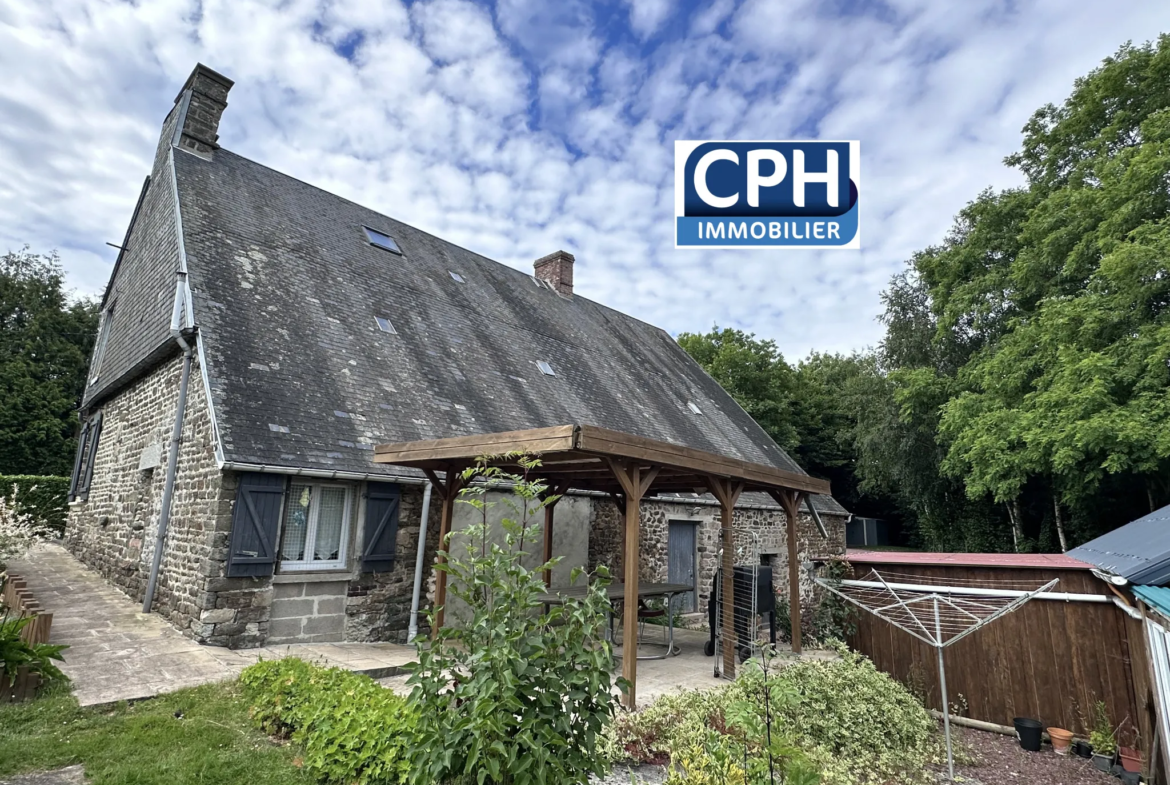 Longère en pierres à Souleuvre en bocage avec terrain 