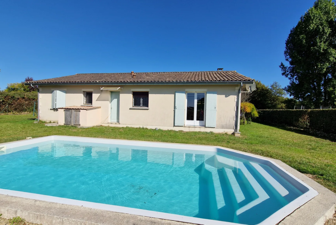 Maison contemporaine avec 3 chambres, piscine et garage double à Langon 