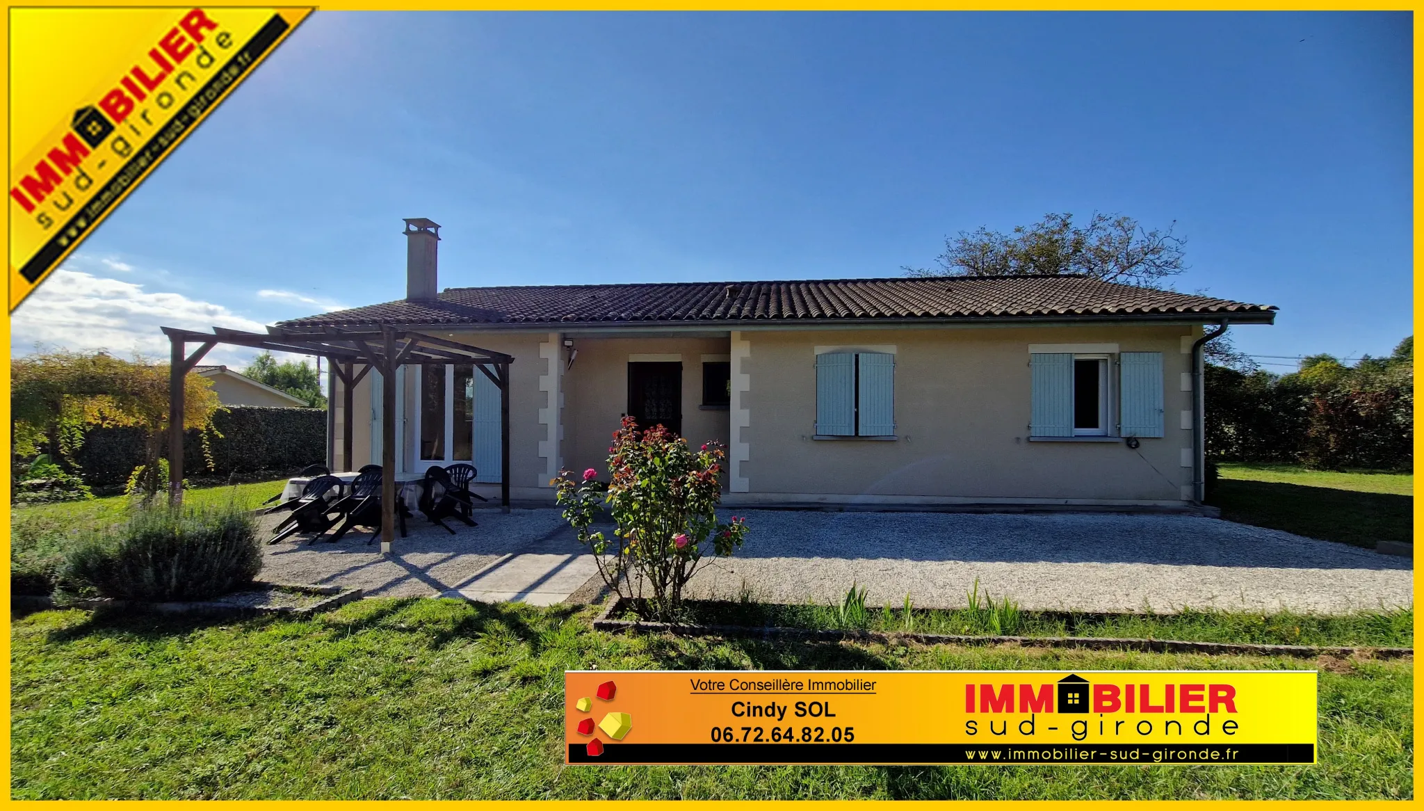 Maison contemporaine avec 3 chambres, piscine et garage double à Langon 