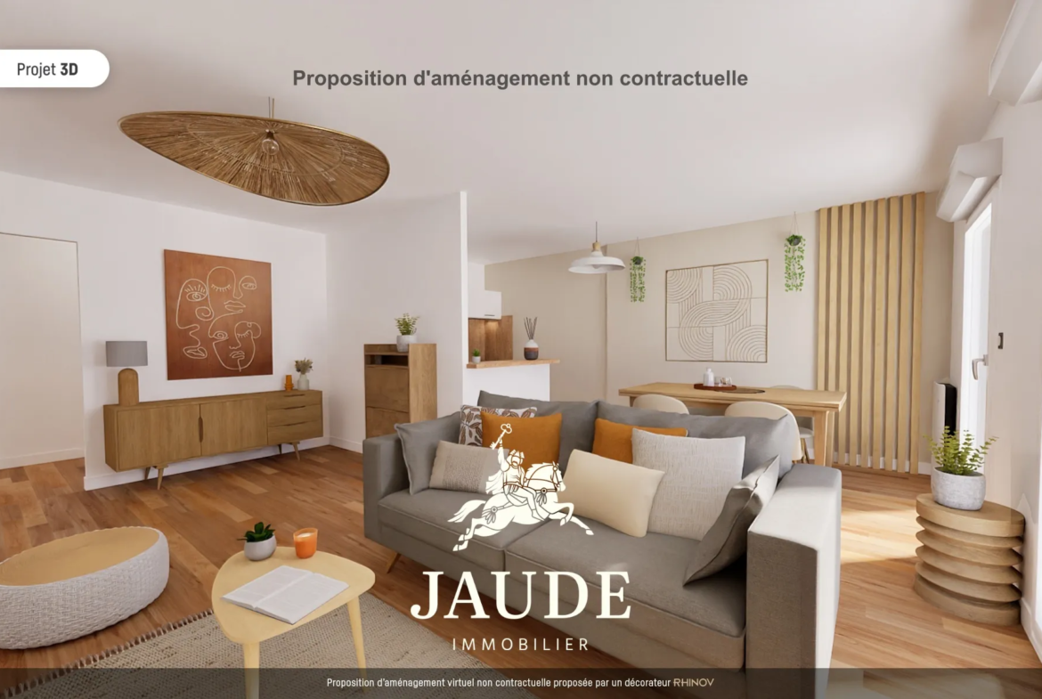 Vente appartement F4 traversant de 87.5 m² avec Terrasse et Garage à Clermont-Ferrand 