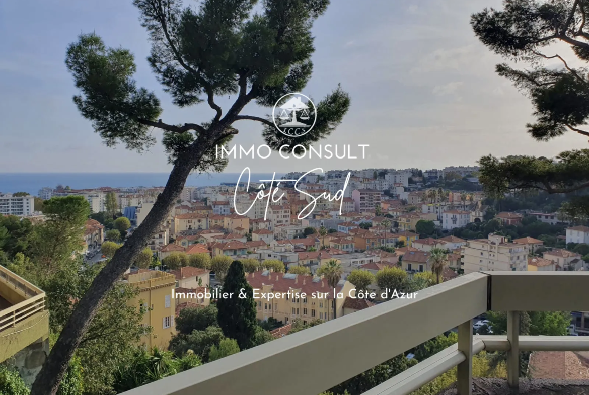 Studio de 31 m² avec terrasse et vue mer à Nice 