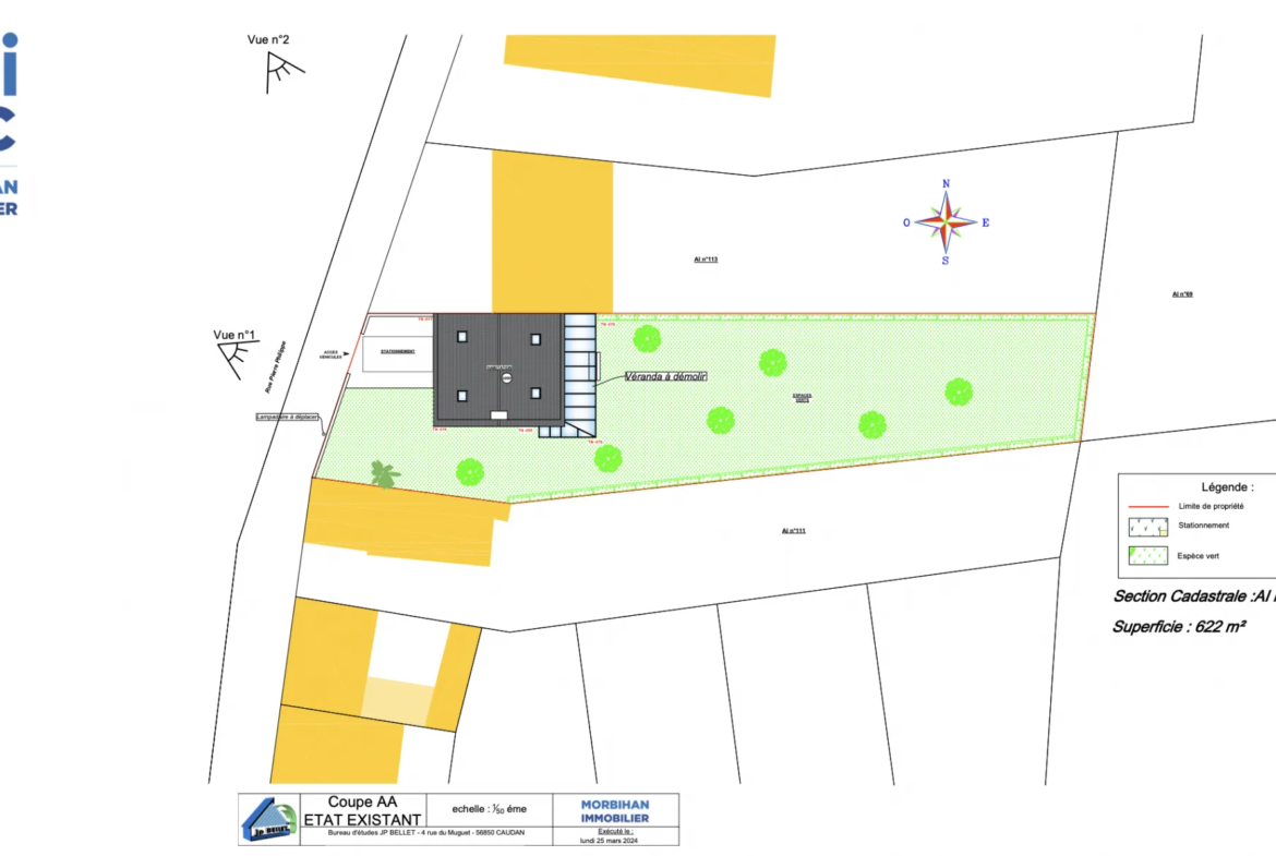 Maison de 146 m2 à rénover à Lorient avec grand terrain constructible 