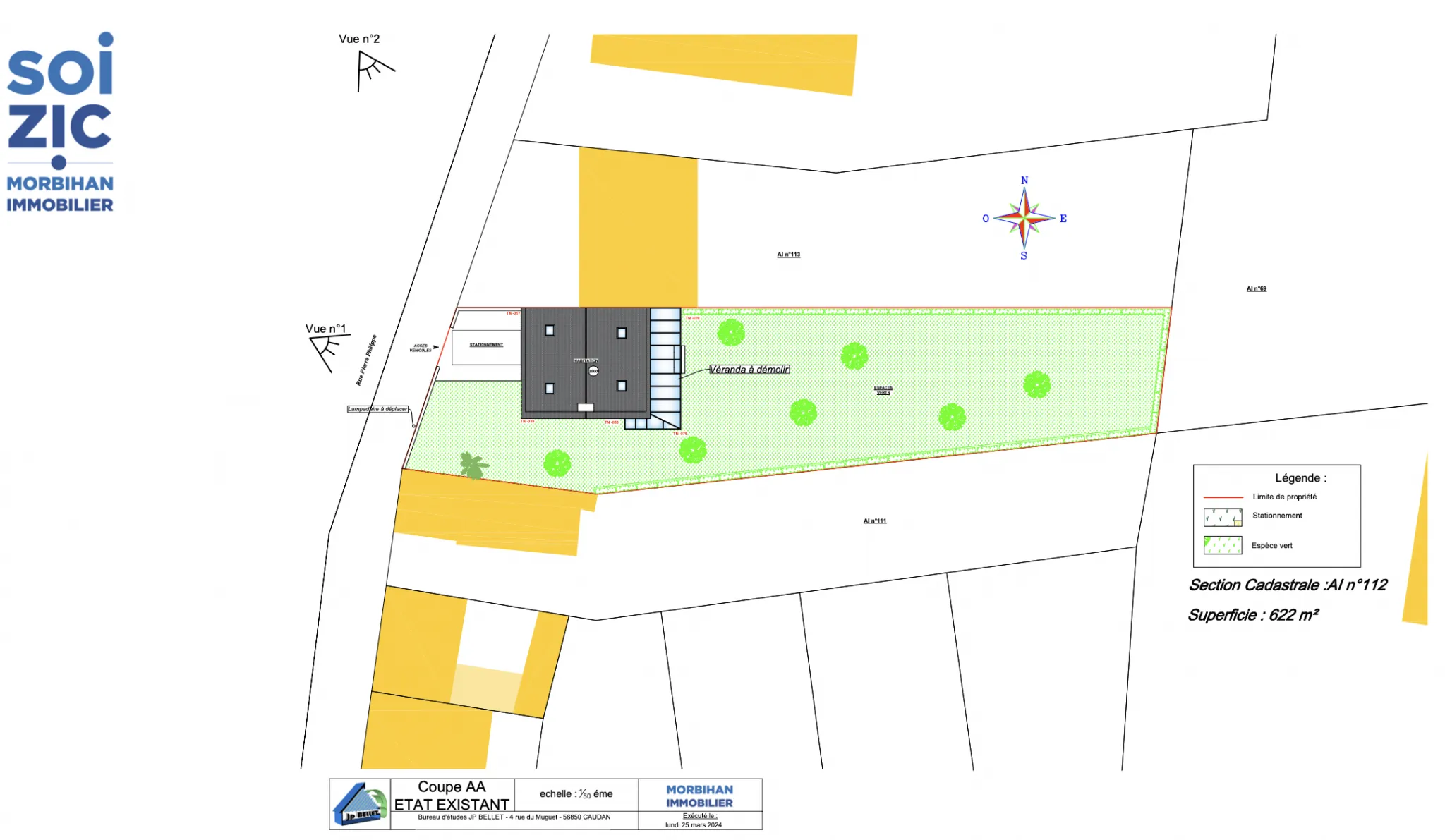 Maison de 146 m2 à rénover à Lorient avec grand terrain constructible 