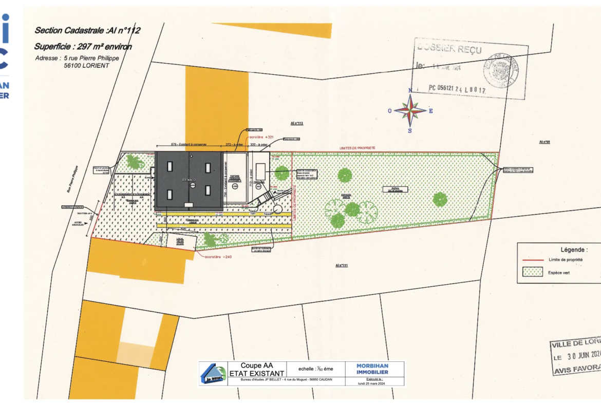 Maison de 146 m2 à rénover à Lorient avec grand terrain constructible 