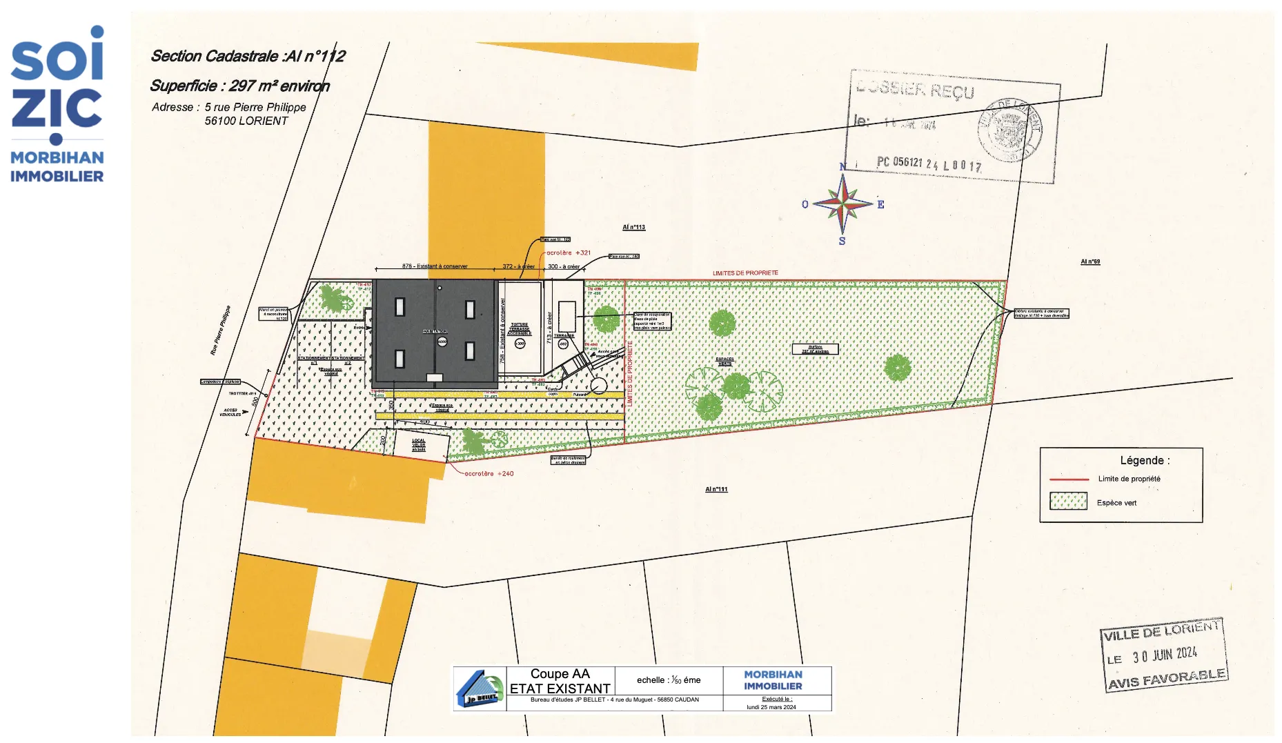 Maison de 146 m2 à rénover à Lorient avec grand terrain constructible 