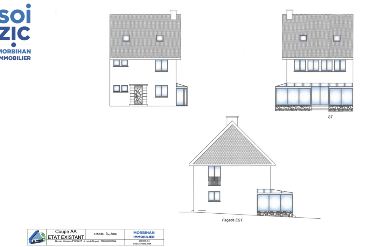 Maison de 146 m2 à rénover à Lorient avec grand terrain constructible 