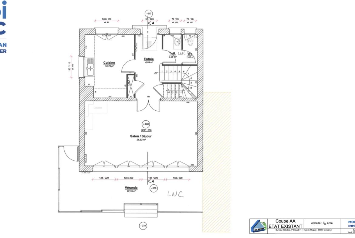 Maison de 146 m2 à rénover à Lorient avec grand terrain constructible 