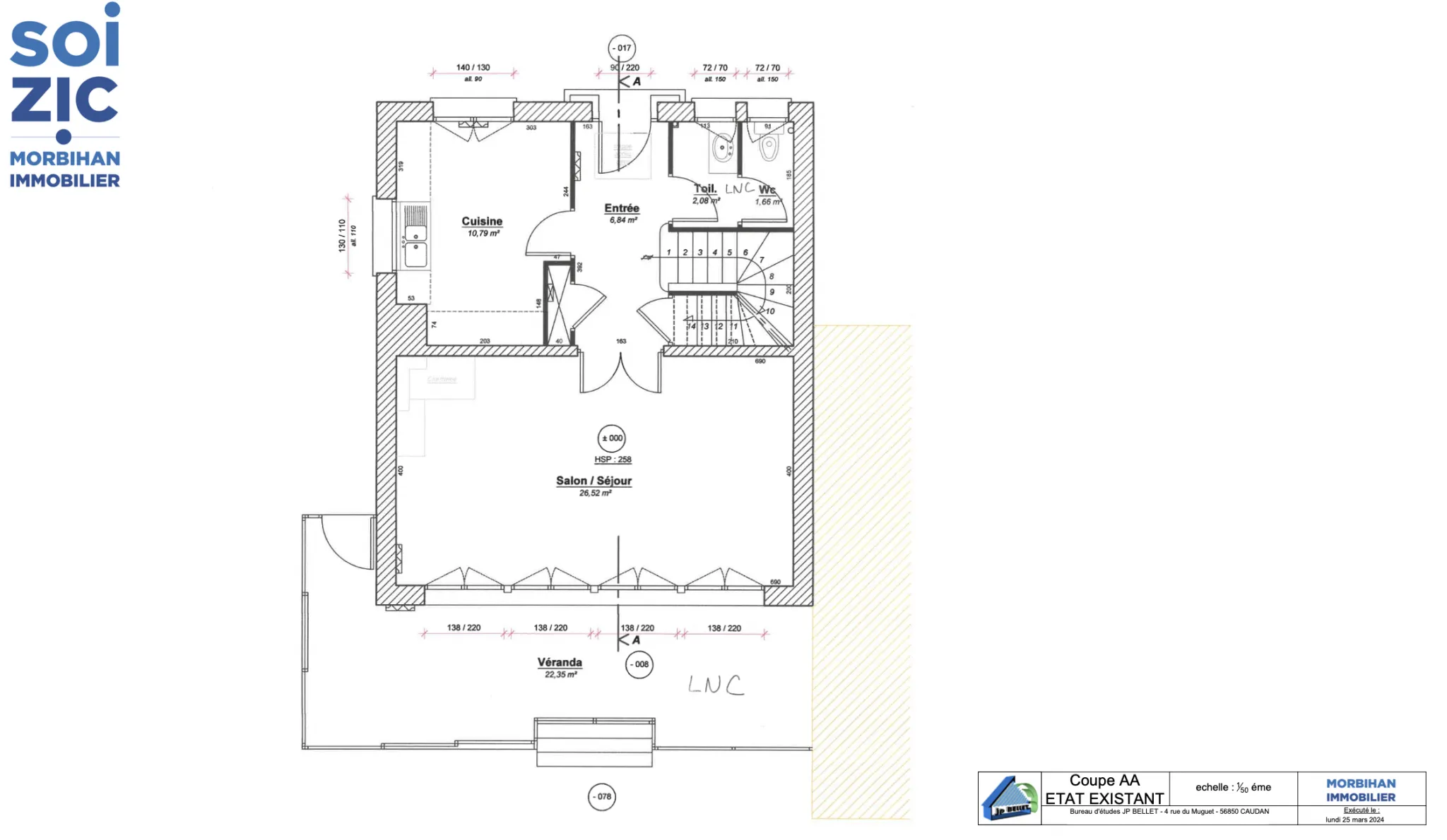 Maison de 146 m2 à rénover à Lorient avec grand terrain constructible 