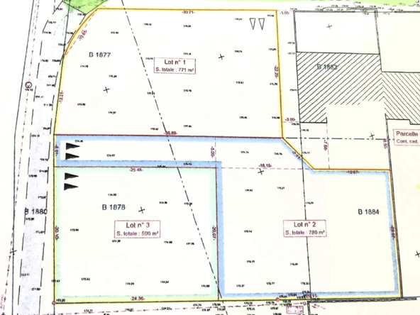 Terrain à bâtir de 771 m² à Les Mages, proche Alès