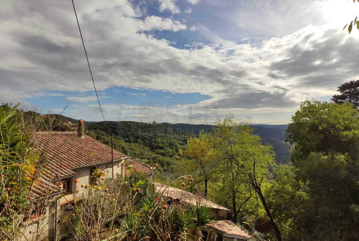 Maison de 72 m² habitables avec dépendances et 9 hectares de terrain à Saint-Fortunat-sur-Eyrieux 