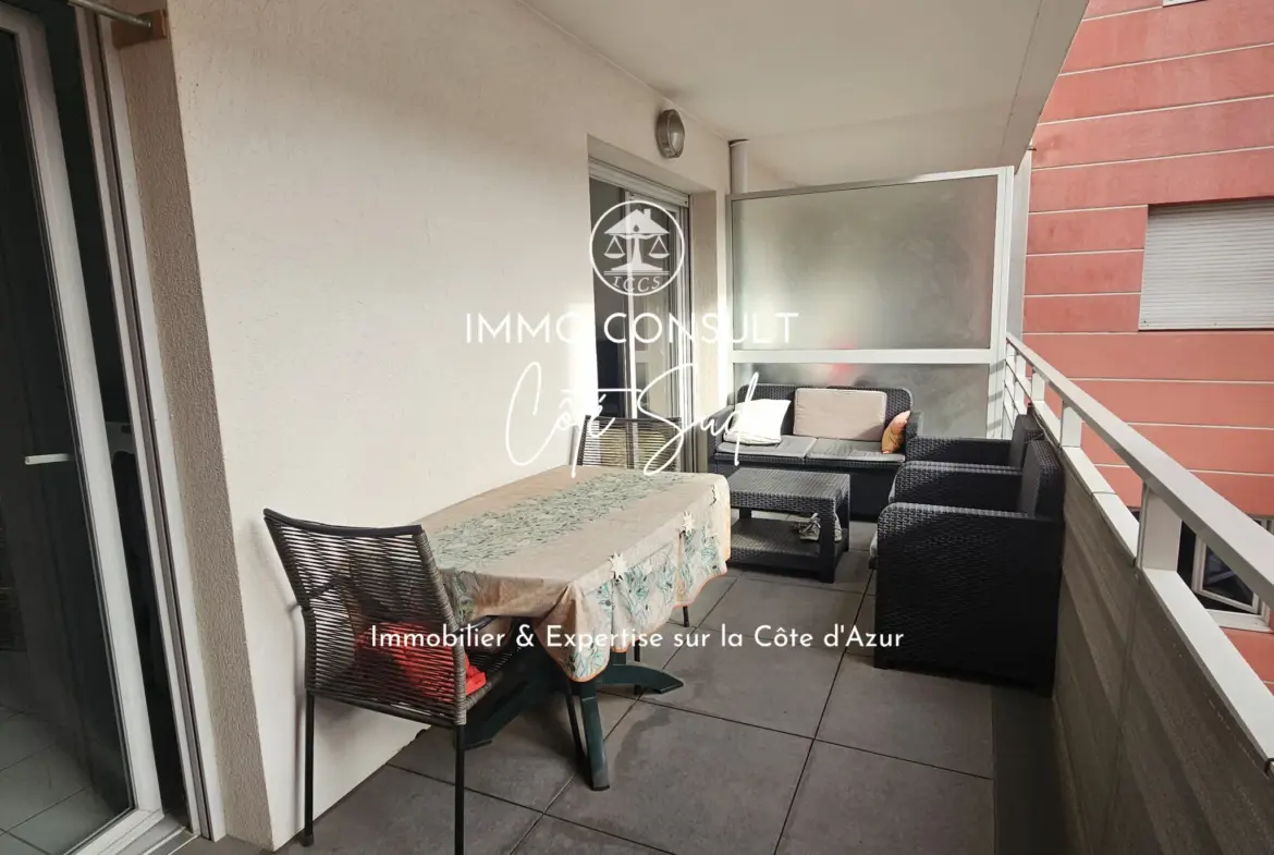 Appartement 2 pièces de 39,54 m² à Nice avec terrasse et garage 