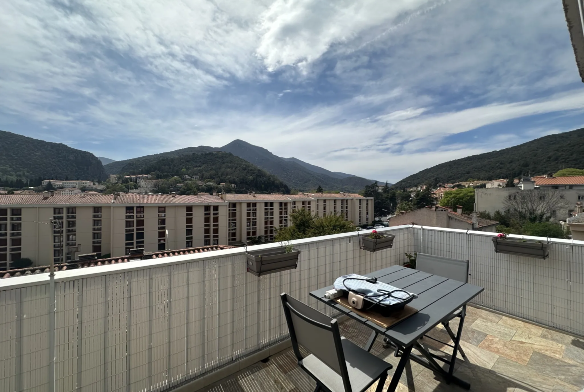 Appartement F2 lumineux avec vue panoramique à Amélie-les-Bains 