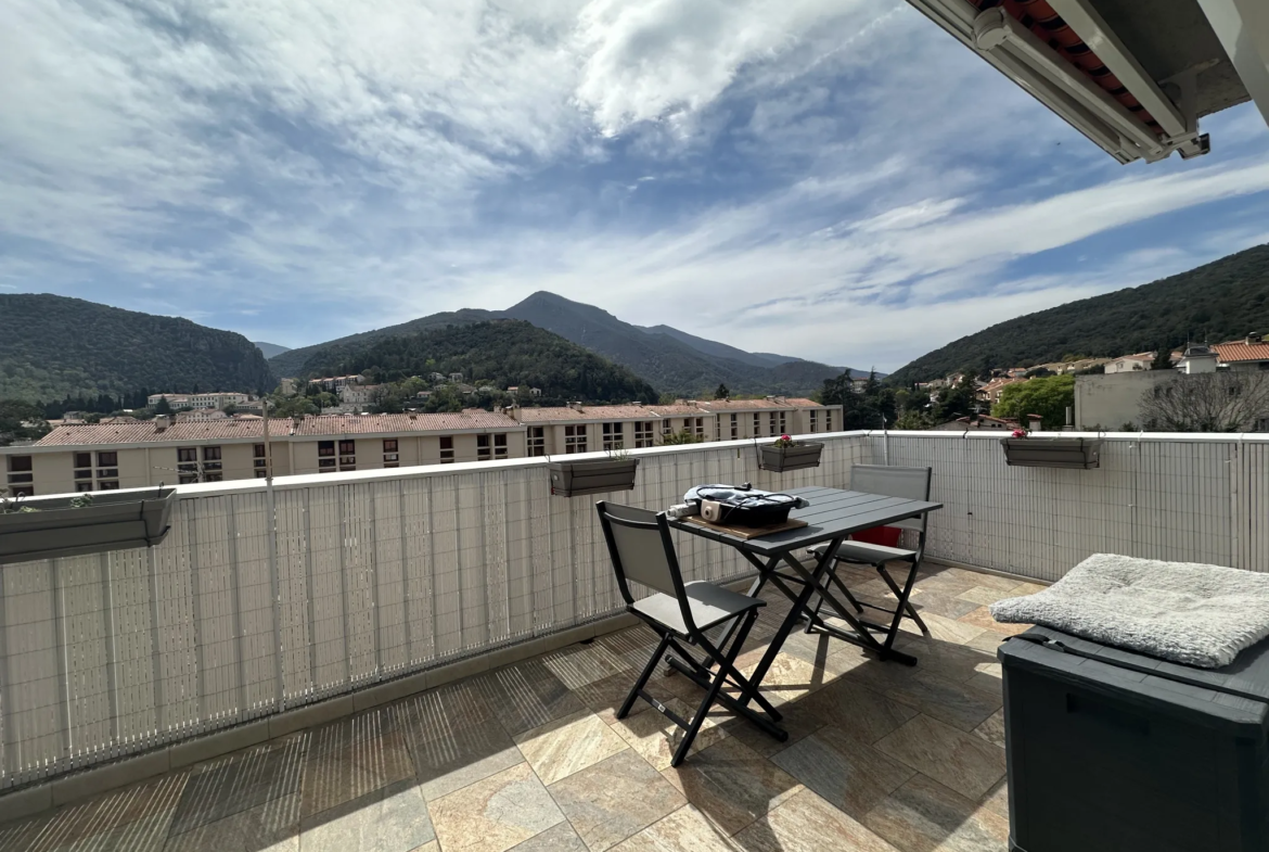 Appartement F2 lumineux avec vue panoramique à Amélie-les-Bains 