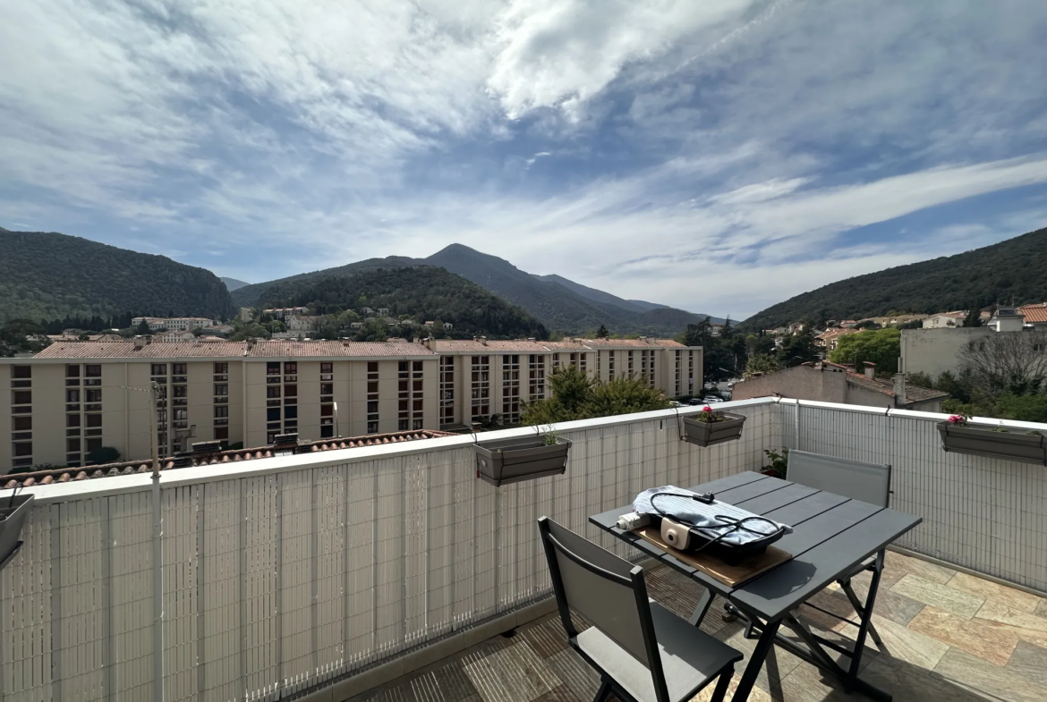 Appartement F2 lumineux avec vue panoramique à Amélie-les-Bains 