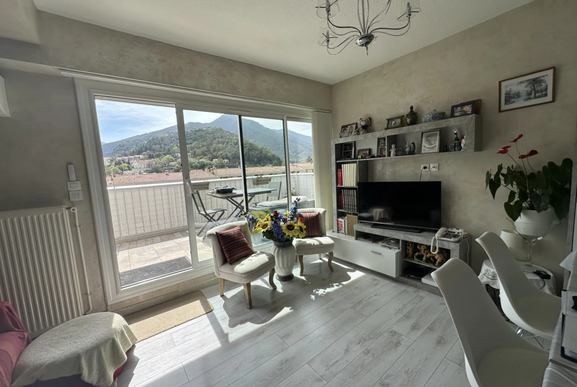 Appartement F2 lumineux avec vue panoramique à Amélie-les-Bains 