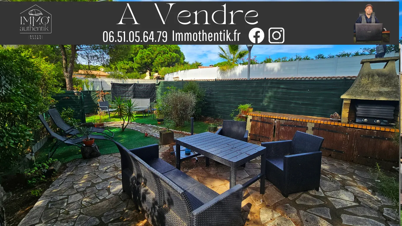 Appartement T2 avec jardin au Cap d'Agde à vendre 