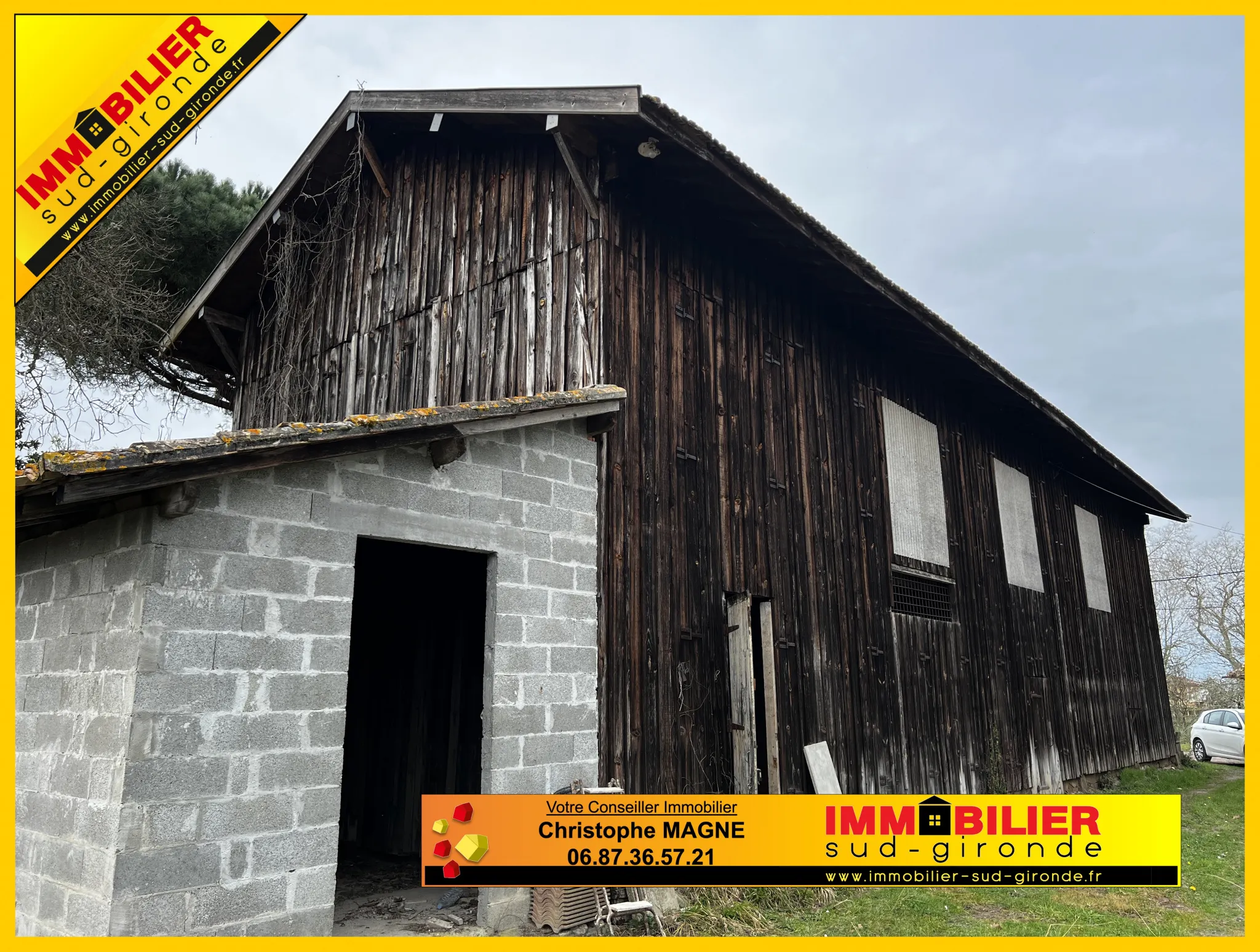 Ancien séchoir et grange à transformer en habitations à Bazas 