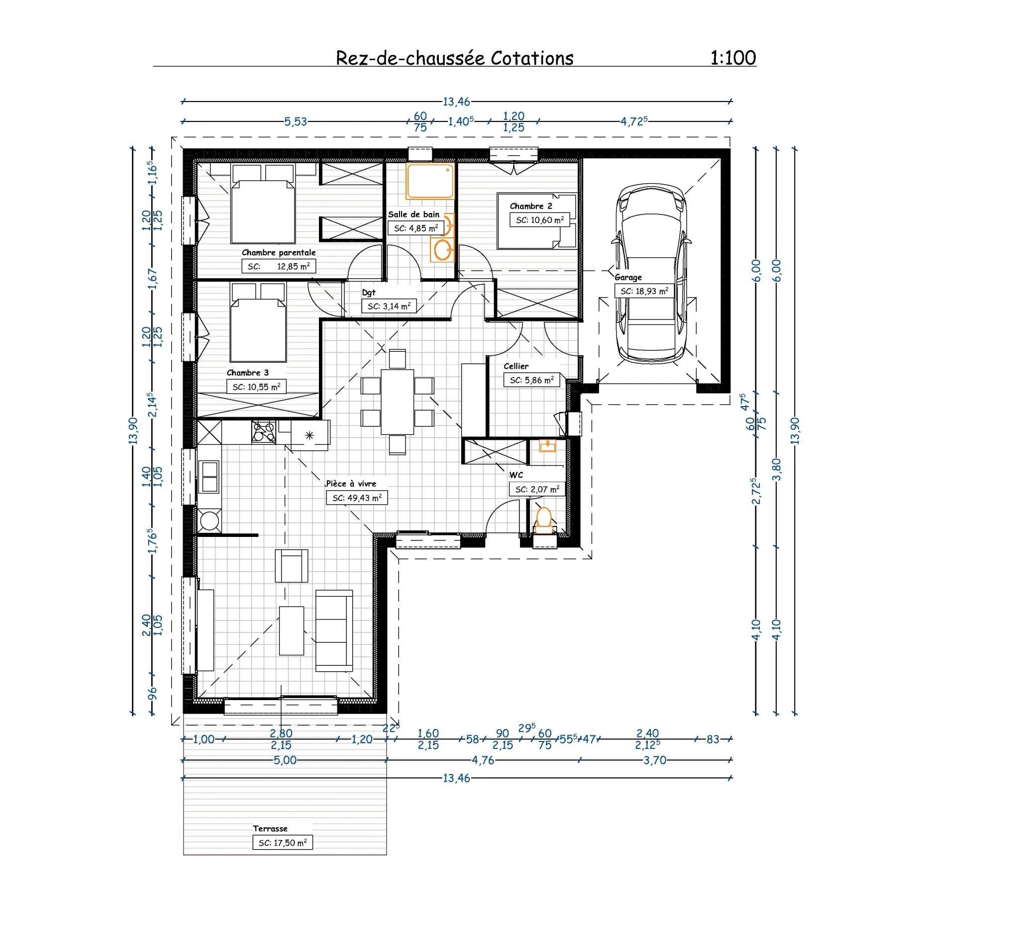 Villa récente à Auterive - 4 pièces - 102 m² 