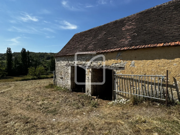 Grange en Pierres à Rénover sur Terrain de 1 Hectare à Saint Chamarand