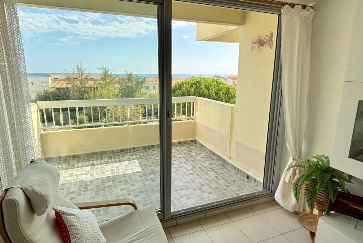 Appartement F2 à Carnon-Plage avec terrasse et vue sur mer 