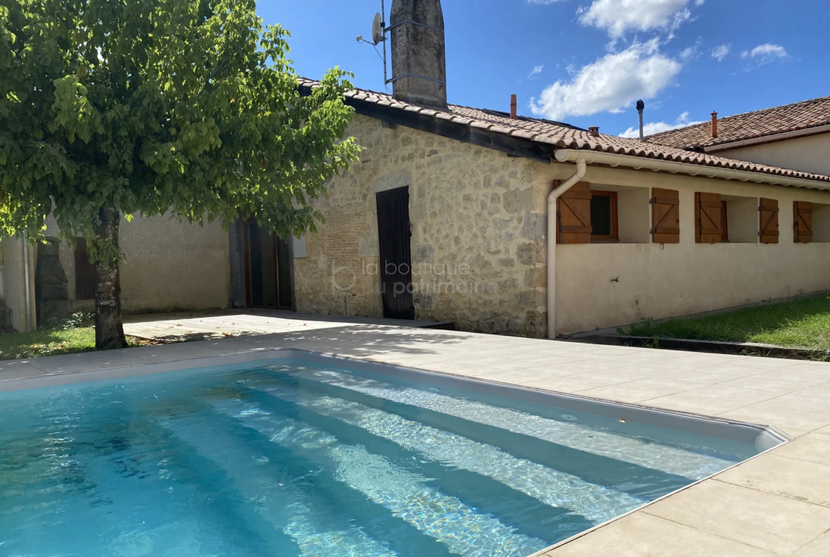 Maison en pierre 136 m² avec piscine à Bernos-Beaulac 