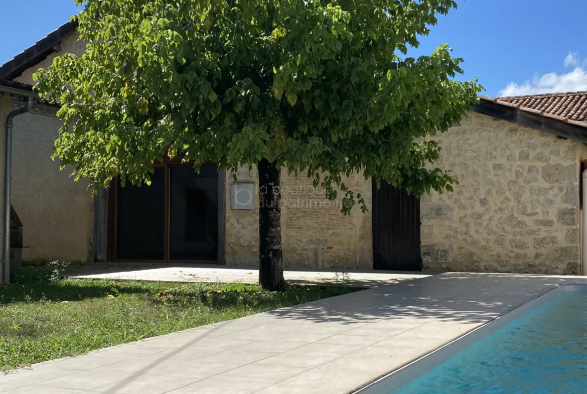 Maison en pierre 136 m² avec piscine à Bernos-Beaulac 