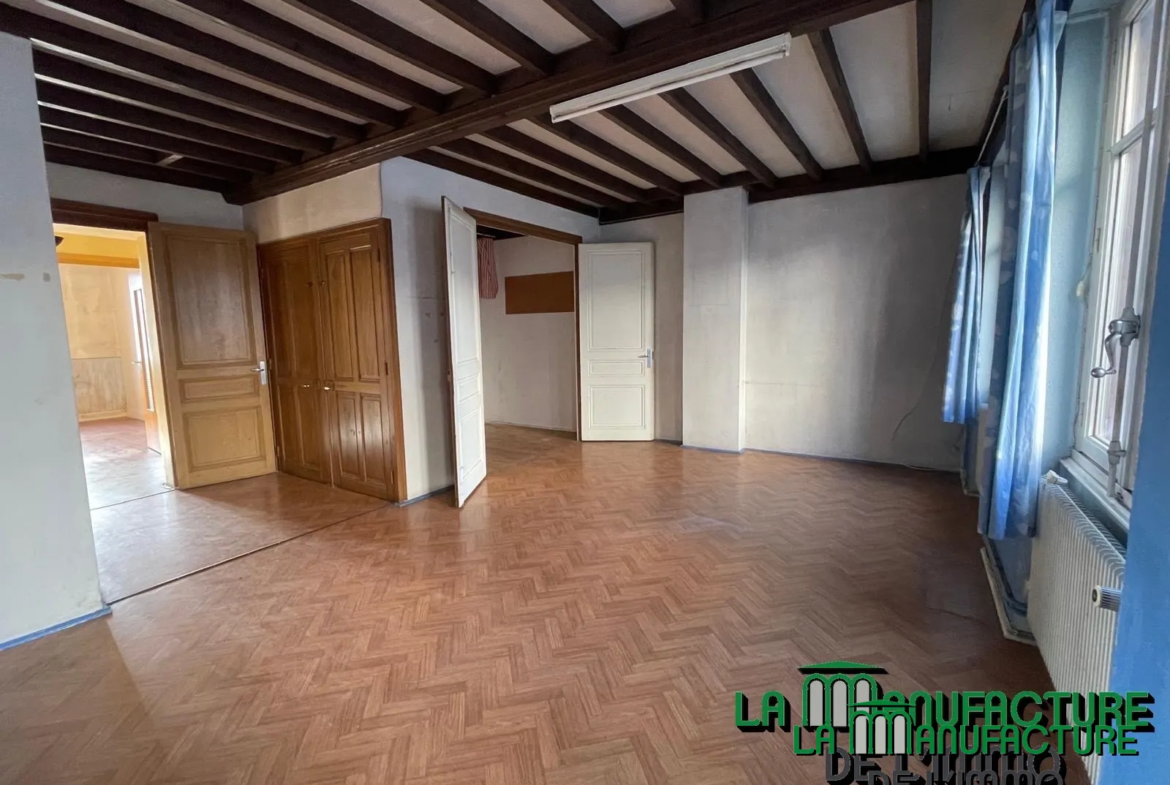 Appartement 115,42 m² Carrez + 27,93 m² hors Carrez à rénover à St-Etienne 