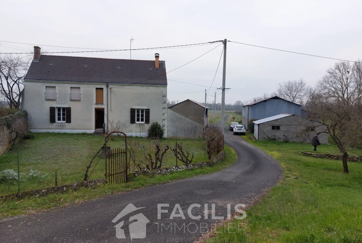 Maison en bord de Loire avec dépendances à St Georges sur Loire 