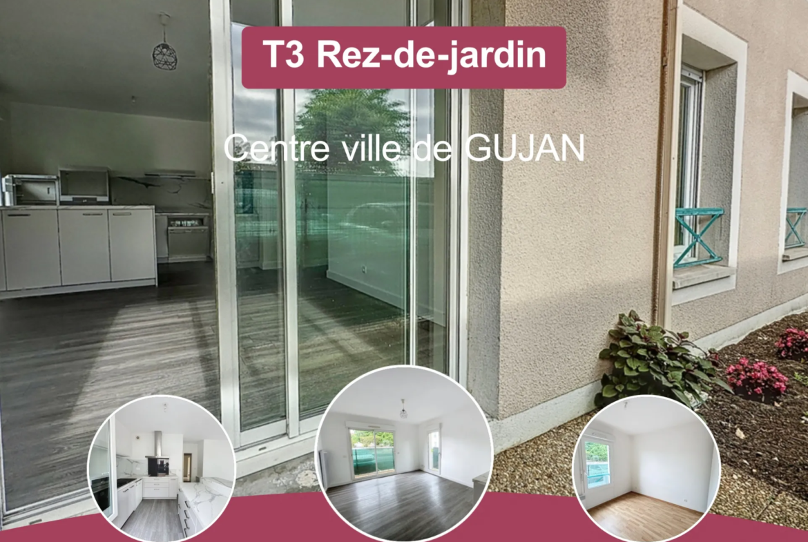 Appartement T3 en rez-de-jardin à Gujan-Mestras à vendre 