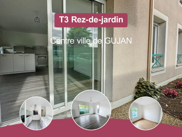 Appartement T3 en rez-de-jardin à Gujan-Mestras à vendre