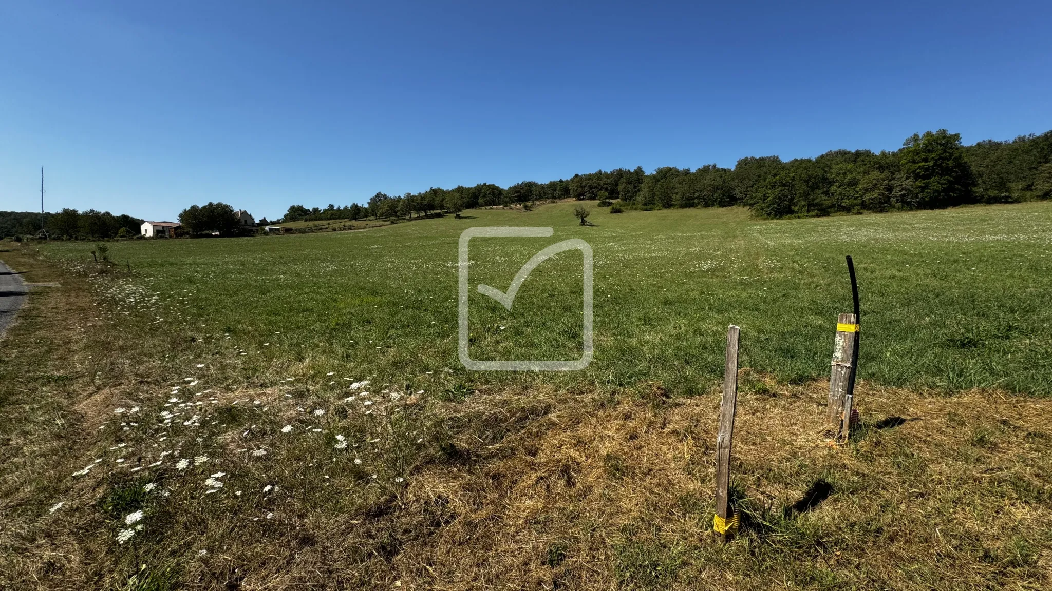 Grand Terrain à Bâtir en Campagne avec Partie Boisée à St Chamarand 