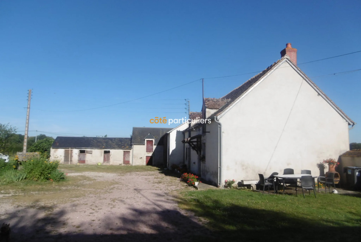 Vente corps de ferme avec 2 maisons et grange sur 3500 m² à Ineuil 