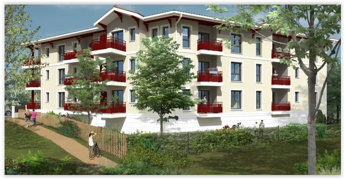 Appartement T2 à vendre à Parentis en Born avec balcon et parking 