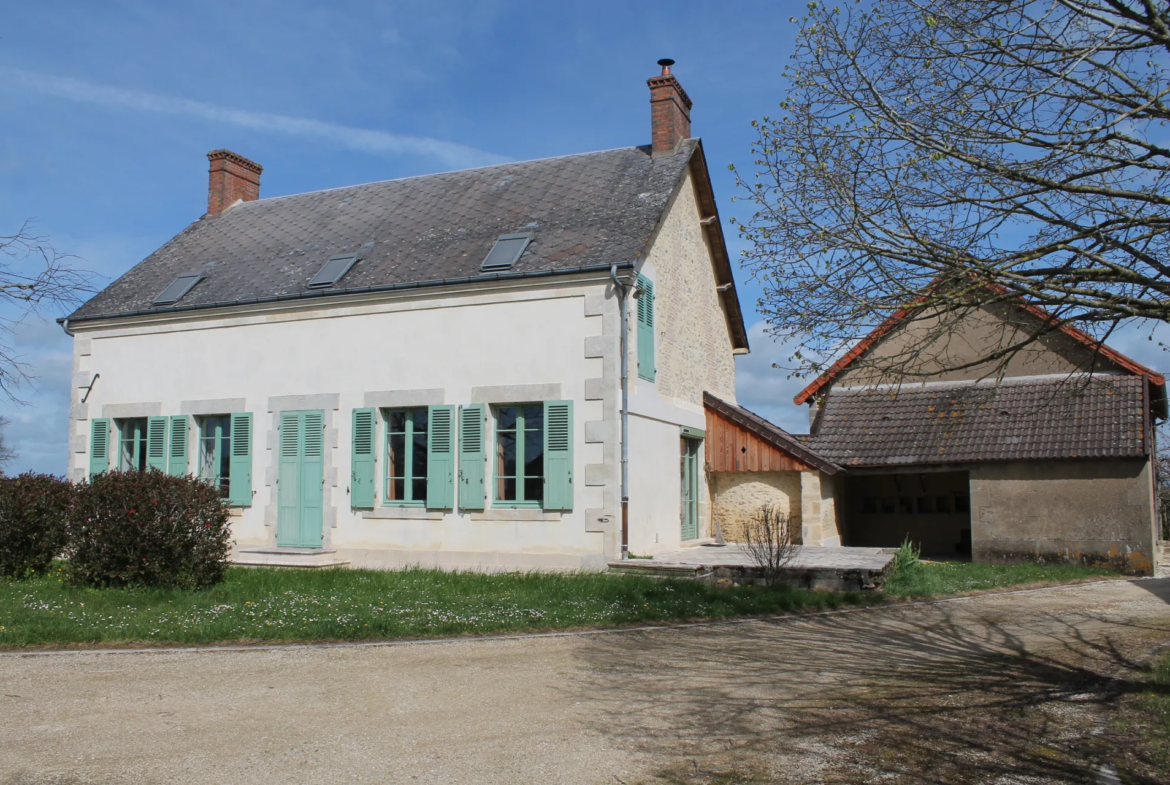 À vendre : Maison avec grande grange à St Jeanvrin sur 4025 m² 