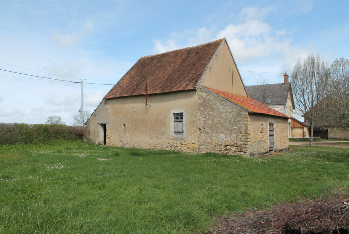 À vendre : Maison avec grande grange à St Jeanvrin sur 4025 m² 