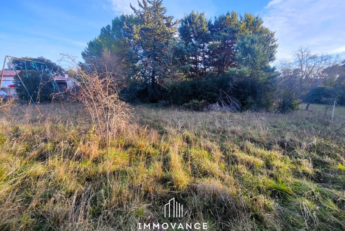 Terrain constructible de 1000 m² à Sauteyrargues, près de Montpellier 